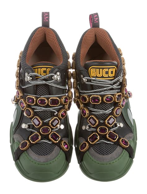 gucci emerald shoes|gucci flashtrek shoes.